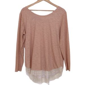Lauren Conrad floral long sleeve top. Size XL.